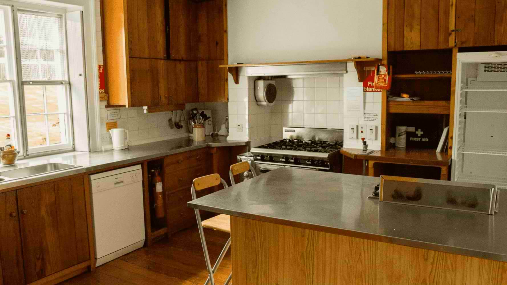One of two kitchens for large groups.